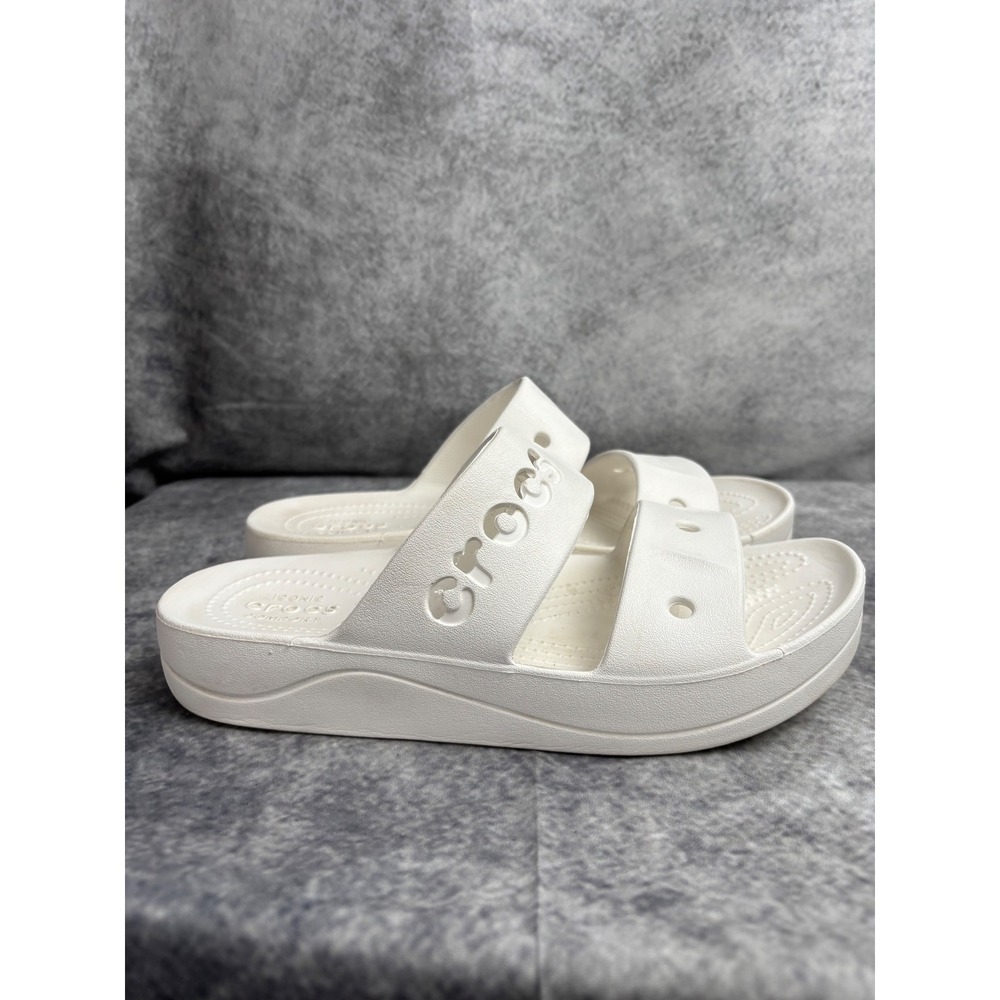 CROCS Women's Baya Platform Sandals Shoes in White Size 8 - Picture 2 of 10